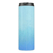 Sea Blue Green Abstrakt Thermal Tumbler Thermosbecher (Rückseite)