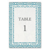 Sea Blue Green Waves Japanische Seigha Tischnummer (Rückseite)