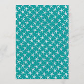 Sea Blue Green Wedding Menu Template Menükarte (Rückseite)