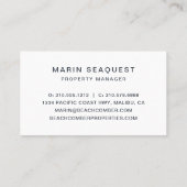 Sea Blue Ocean Wave Beach Visitenkarte (Rückseite)