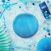 Sea Blue Paper Plate Pappteller (Party)