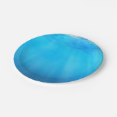 Sea Blue Paper Plate Pappteller (Schrägansicht)