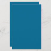 Sea Blue Solid Color Briefpapier (Vorne/Hinten)