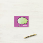 Sea Blue Talk Blubble Personalisierter Name Post-it Klebezettel (Auf Schreibtisch)