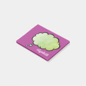 Sea Blue Talk Blubble Personalisierter Name Post-it Klebezettel (angewinkelt)