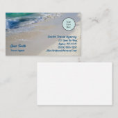 Sea Blue Text mit dem Logo "Caribbean Sea Beach Sc Visitenkarte (Vorne/Hinten)