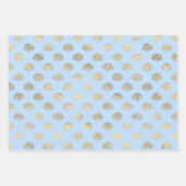 Sea Blue und Metallic Gold Muschel, unter dem Meer Geschenkpapier Set (Vorderseite 2)