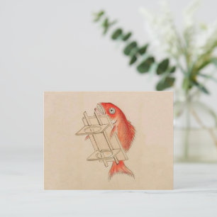 Sea Bream Youkai (Hochzeitscroll) Postkarte