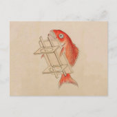 Sea Bream Youkai (Hochzeitscroll) Postkarte (Vorderseite)