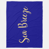 SEA BREEZE Elegant Royal Navy Blue Background Fleecedecke (Vorderseite)