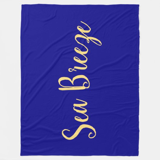 SEA BREEZE Elegant Royal Navy Blue Background Fleecedecke (Vorderseite)