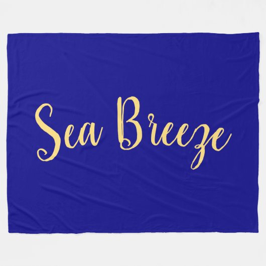 SEA BREEZE Elegant Royal Navy Blue Background Fleecedecke (Vorderseite (Horizontal))