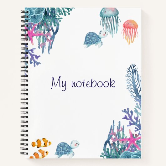Sea Breeze Notebook – Cute Journal for Ocean Lover Notizblock (Vorderseite)