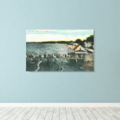 Sea Breeze Pier und Lake Scene Leinwanddruck (Insitu (Holzboden))