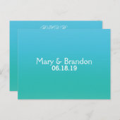 Sea Breeze Watercolor Wedding RSVP Einladungspostkarte (Vorne/Hinten)