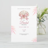 Sea bridal shower pink bridal shower invitation einladung (Stehend Vorderseite)