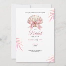 Sea bridal shower pink bridal shower invitation einladung