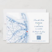 Sea Bright New Jersey Elegante Karte QR (Vorderseite)