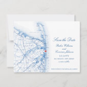 Sea Bright New Jersey Elegante Karte Zielort (Vorderseite)