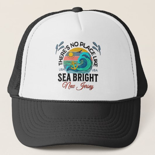 Sea Bright, New Jersey Truckerkappe (Vorderseite)