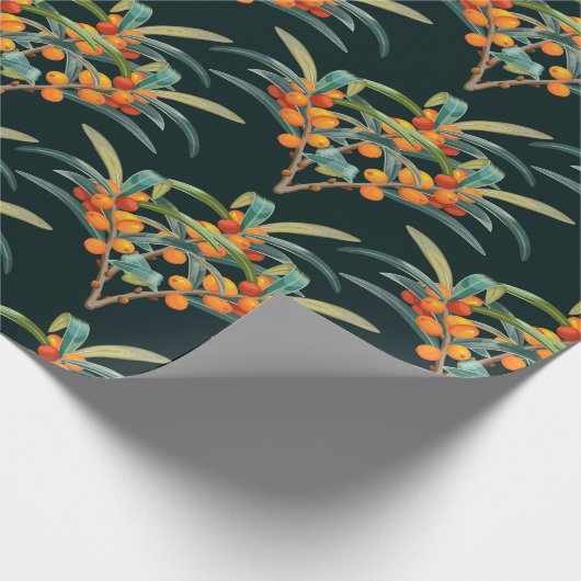 Sea Buckthorn Geschenkpapier (Ecke)