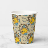 Sea Captain Fish Pattern Pappbecher (Rückseite)
