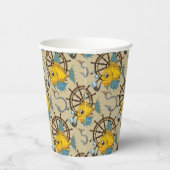 Sea Captain Fish Pattern Pappbecher (Rechts)