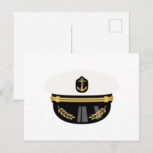 Sea Captain Hat Postkarte (Vorne/Hinten)