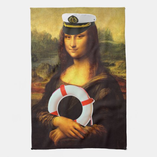 Sea Captain Mona Lisa Küchentuch (Vertikal)