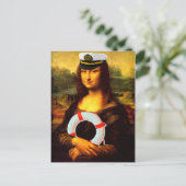Sea Captain Mona Lisa Postkarte (Stehend Vorderseite)