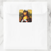 Sea Captain Mona Lisa Quadratischer Aufkleber (Tasche)