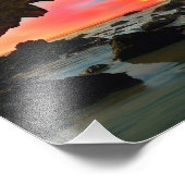 Sea Cave Sunset Leo Carrillo Beach Landschaft Fotodruck (Ecke)