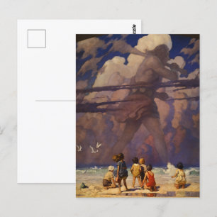 Sea Clouds Children, The Riant von N.C. Wyeth Postkarte
