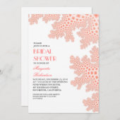 Sea Coral Bridal Dusche Einladung (Vorne/Hinten)