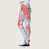 Sea Coral Leggings - Luxus Ocean Inspiriert Print (Links)