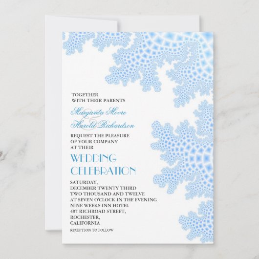 Sea Coral Modern Beach Hochzeitseinladung Einladung (Vorderseite)