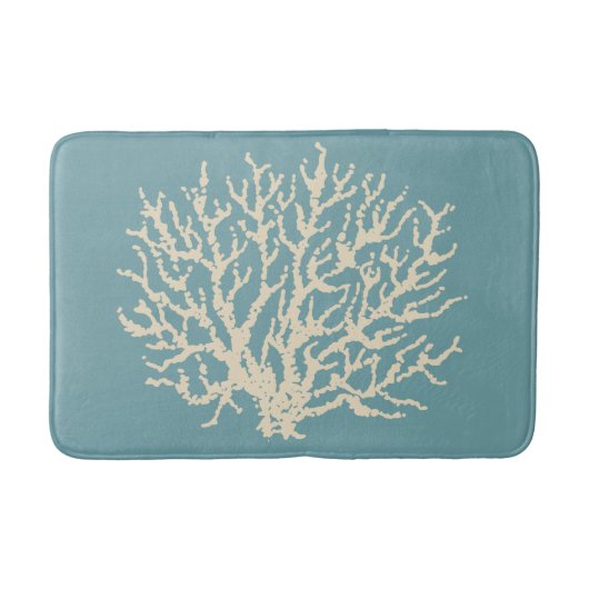 Sea Coral Nautical Bath Mat Bad Rug Dekoration Badematte (Vorderseite)