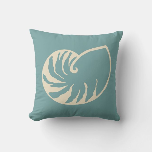 Sea Coral Nautilus Pillow Kissen (Vorderseite)