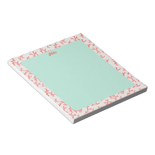Sea Coral Notepad Notizblock (angewinkelt)