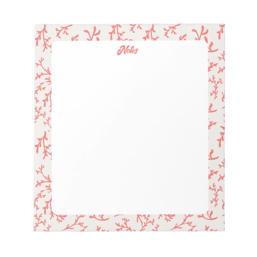 Sea Coral Notepad Notizblock (Vorderseite)