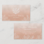 Sea Coral Silhouette | Lt Coral Visitenkarte (Vorne/Hinten)