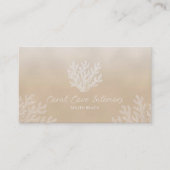 Sea Coral Silhouette | Sandy Pearl Business Card Visitenkarte (Vorderseite)
