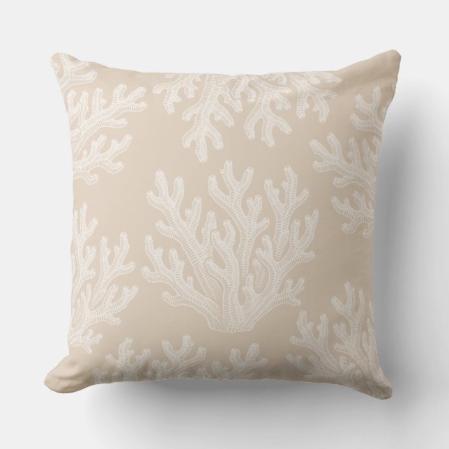 Sea Coral Silhouette | Sunkissed Sand Kissen (Vorderseite)