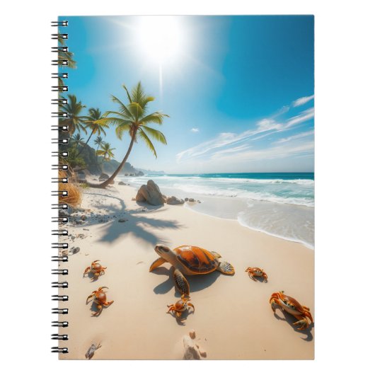 Sea  Crabs on Tropical Beach – Serene Ocea Notizblock (Vorderseite)
