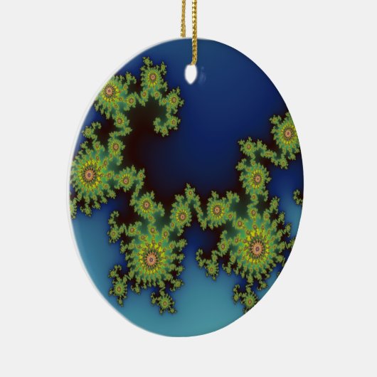 Sea Creature Christmas Fraktal Keramikornament (Rechts)