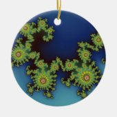 Sea Creature Christmas Fraktal Keramikornament (Vorne)