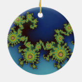 Sea Creature Christmas Fraktal Keramikornament (Hinten)