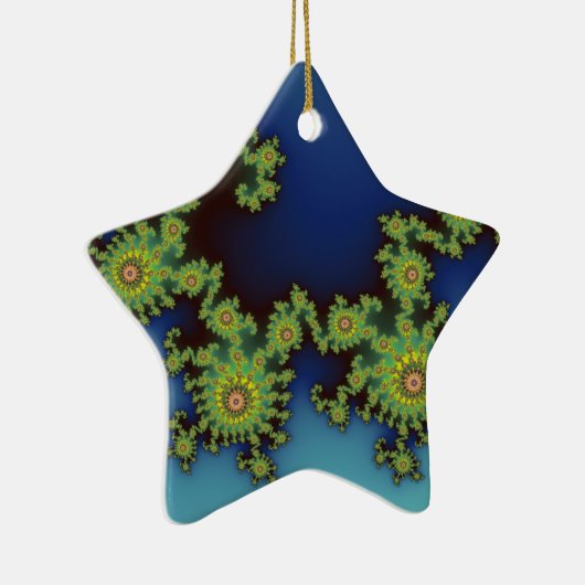 Sea Creature Christmas Fraktal Keramikornament (Rechts)