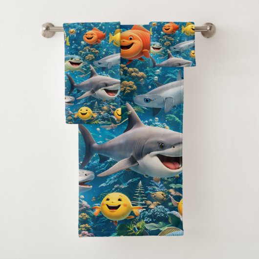 sea creature description badhandtuch set (Insitu)