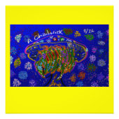 Sea Creature Florist with Mushroom Jellyfish Hat Fotodruck (Vorne)